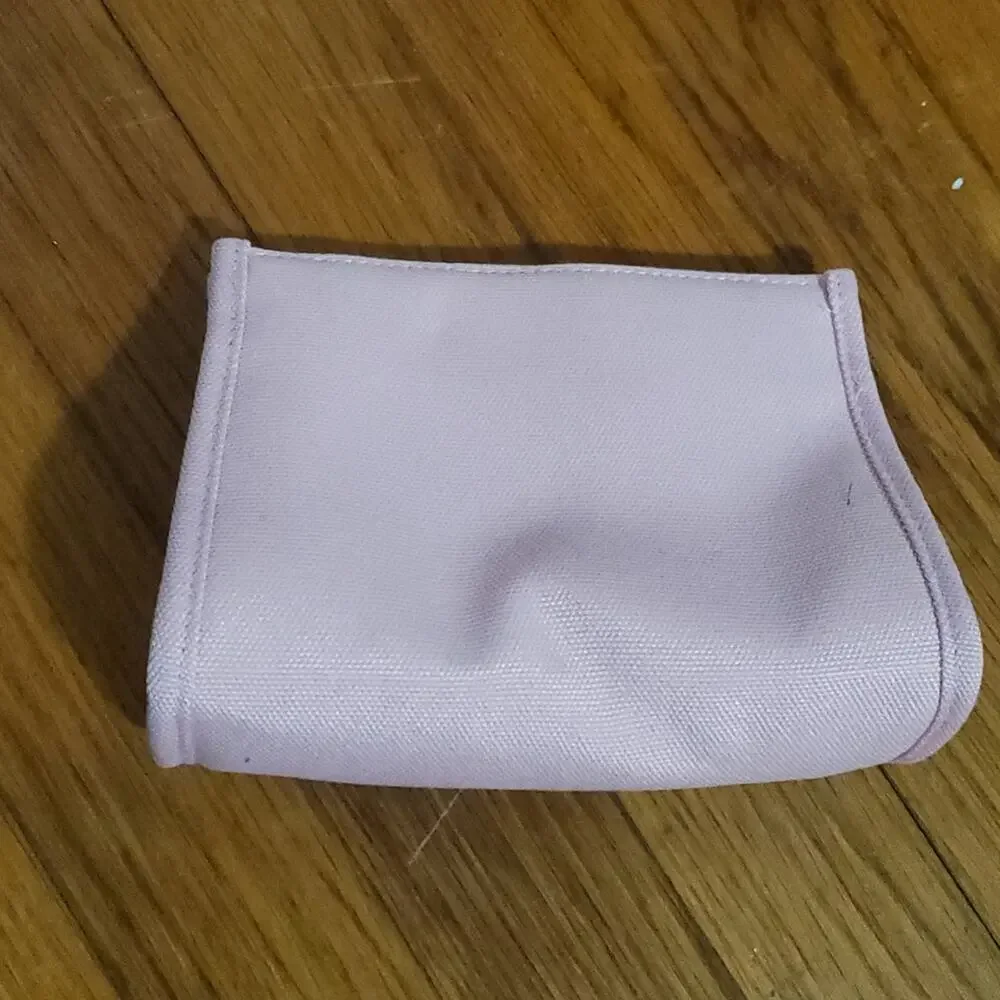 Dior Pink Makeup Cosmetic Bag with Embossed Logo